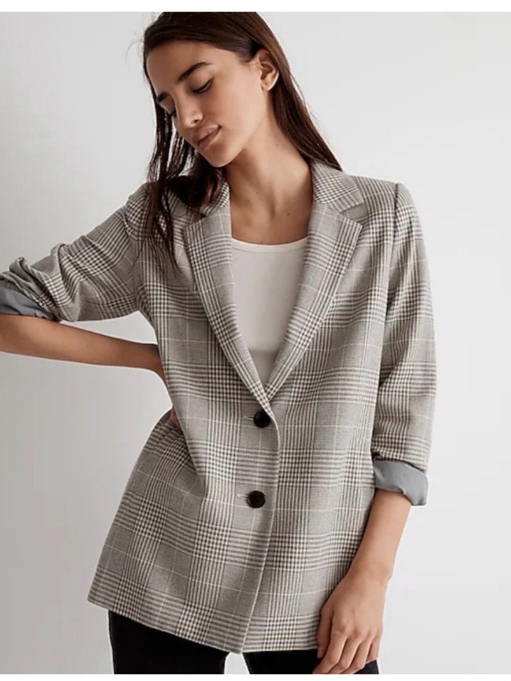 Madewell plaid blazer